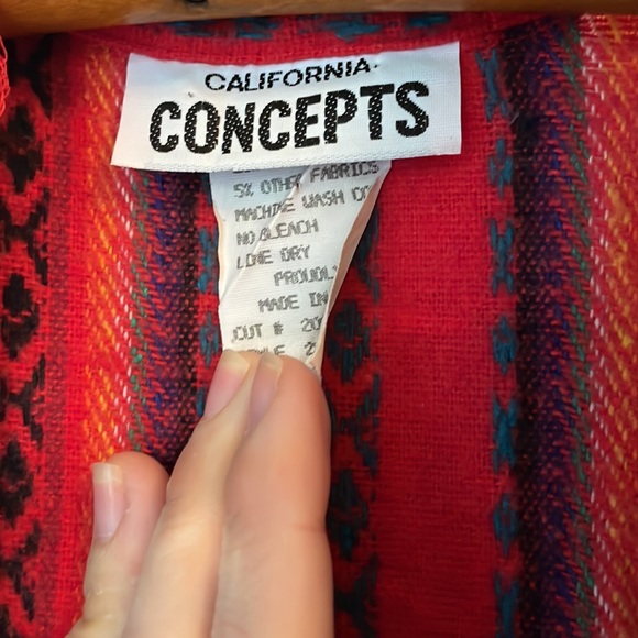 Vintage California Concepts Serape Print Blazer Sz S - Picture 7 of 10